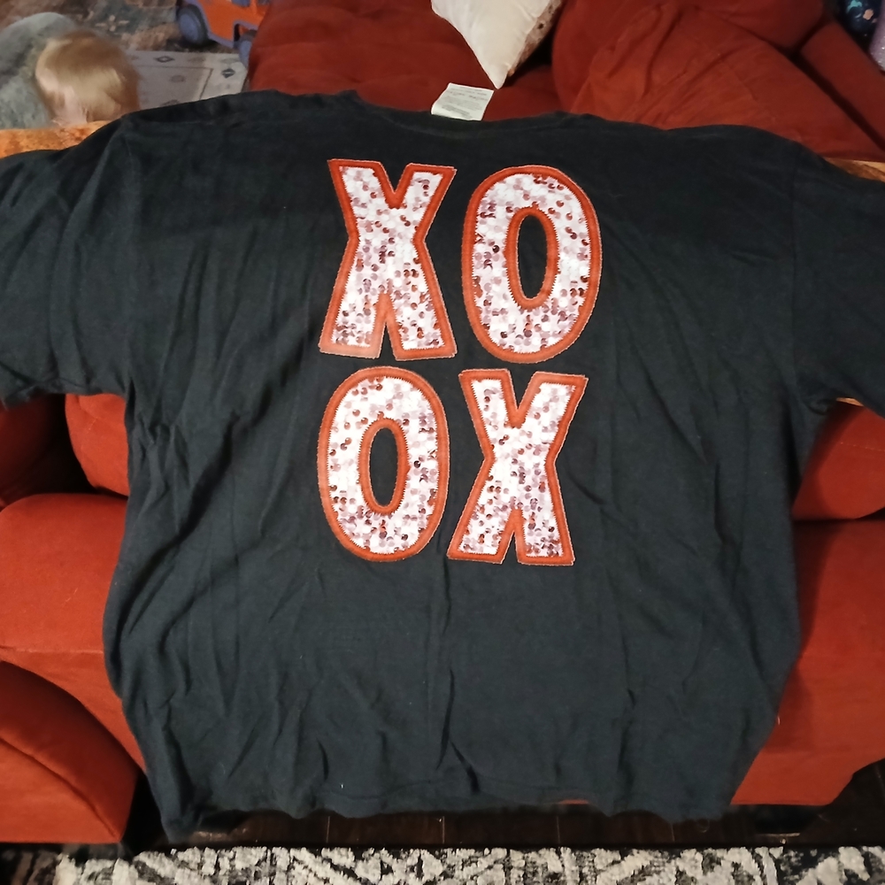 Comfort Colors Black XO Patterned Women's Shirt